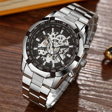 Load image into Gallery viewer, Automatic Mechanical Watch Men Winner Skeleton Watches Gold Bracelet Wristwatch Luxury Brand Mechanical Clock Male Self-winding