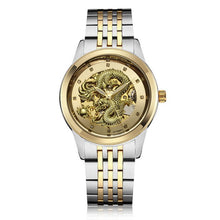 Load image into Gallery viewer, Luxury Automatic Mechanical Wrist Watch Men Chinese Dragon Design Skeleton Gold Silver Male Clock Self-winding Relogio Masculino