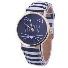 Load image into Gallery viewer, Watch OTOKY Willby Cute Meow Cat Face Watch Leopard PU Leather Quartz Wrist Watches 161213 Drop Shipping