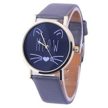 Load image into Gallery viewer, Watch OTOKY Willby Cute Meow Cat Face Watch Leopard PU Leather Quartz Wrist Watches 161213 Drop Shipping
