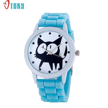 Load image into Gallery viewer, OTOKY Willby Black Cat Watch Silicone Jelly Wrist Watches For Women Girl 161213 Drop Shipping