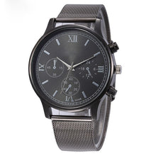 Load image into Gallery viewer, Migeer Big Dial Roman Numeral Mesh Stainless Steel Quartz Wrist Watch For Men 2017 Drop Shipping MI58