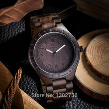 Load image into Gallery viewer, 2018 New Natural Black Sandal Wood Analog Watch UWOOD Japan MIYOTA Quartz Movement Wooden Watches Dress Wristwatch For Unisex