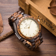 Load image into Gallery viewer, 2018 New Natural Black Sandal Wood Analog Watch UWOOD Japan MIYOTA Quartz Movement Wooden Watches Dress Wristwatch For Unisex