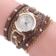 Load image into Gallery viewer, Quartz Wristwatches Relogio Feminino Fashion Luxury Alloy Watch High Quality Leather Bracelet Watches Women 17DEC26