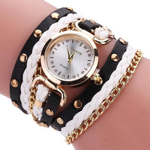 Load image into Gallery viewer, Quartz Wristwatches Relogio Feminino Fashion Luxury Alloy Watch High Quality Leather Bracelet Watches Women 17DEC26