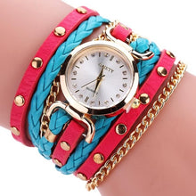 Load image into Gallery viewer, Quartz Wristwatches Relogio Feminino Fashion Luxury Alloy Watch High Quality Leather Bracelet Watches Women 17DEC26