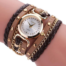 Load image into Gallery viewer, Quartz Wristwatches Relogio Feminino Fashion Luxury Alloy Watch High Quality Leather Bracelet Watches Women 17DEC26
