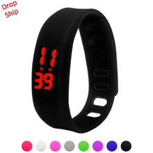 Load image into Gallery viewer, Stylish wholesale Men Women Relogio Rubber LED Watch Date Sports Bracelet Digital Wrist Watch DROP SHIPPING J17W30 HY