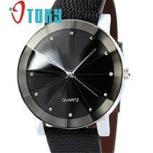 Load image into Gallery viewer, Men Watch Willby Men's Fashion Black Leather Rhinestone Sports Quartz Wrist Watch 170328 Drop Shipping