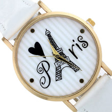 Load image into Gallery viewer, Watch OTOKY Willby Cute Striped Paris Eiffel Tower Watch Women Girl PU Leather Quartz Analog Wrist Watches 161213 Drop Shipping