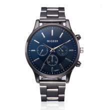 Load image into Gallery viewer, Fashion Men Crystal Stainless Steel Analog Quartz Wrist Watch Bracelet stainless Casual men's watches dropshipping Male Watch