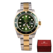Load image into Gallery viewer, REGINALD Watch Men GMT Rotatable Bezel Sapphire Glass Stainless steel Quartz Watches relogio masculino