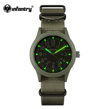 Load image into Gallery viewer, INFANTRY Military Watch Men Glow in Dark Mens Watches Top Brand Luxury Wristwatch Army Sport Nylon nato Strap relogio masculino