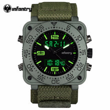 Load image into Gallery viewer, INFANTRY Military Watch Men Square Digital LED Wristwatch Mens Watches Top Brand Tactical Army Sport Nylon relogio masculino