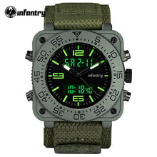Load image into Gallery viewer, INFANTRY Military Watch Men Square Digital LED Wristwatch Mens Watches Top Brand Tactical Army Sport Nylon relogio masculino