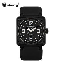 Load image into Gallery viewer, INFANTRY Military Watch Men Square Minimalist Wristwatch Mens Watches Top Brand Luxury Army Sport Silicone Relogio Masculino