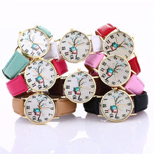 Load image into Gallery viewer, GEMIXI Fashion Watches women luxury brand wristwatches fashionable Cute Owl Pattern Neutral Fashion Leather Quartz Wrist Watch