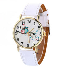 Load image into Gallery viewer, GEMIXI Fashion Watches women luxury brand wristwatches fashionable Cute Owl Pattern Neutral Fashion Leather Quartz Wrist Watch