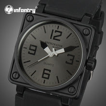 Load image into Gallery viewer, INFANTRY Mens Watches Top Brand Luxury Military Watch Men Square Tactical Army Black Silicone Watches for Men Relogio Masculino