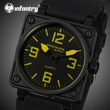 Load image into Gallery viewer, INFANTRY Mens Watches Top Brand Luxury Military Watch Men Square Tactical Army Black Silicone Watches for Men Relogio Masculino