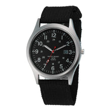 Load image into Gallery viewer, Military Army Men's Date Canvas Band Stainless Steel Sport Quartz Wrist Watch relojes hombre 2017 montre homme july11
