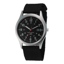 Load image into Gallery viewer, Military Army Men's Date Canvas Band Stainless Steel Sport Quartz Wrist Watch relojes hombre 2017 montre homme july11