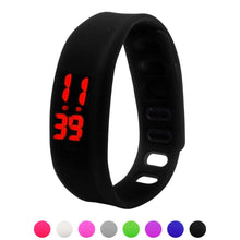 Load image into Gallery viewer, Womens Mens Rubber LED Watch Date Sports Bracelet Digital Wrist Watch