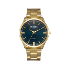 Load image into Gallery viewer, Sanwony Fashion Man Crystal Stainless Steel Analog Quartz Wrist Watch Men's Wrist Watch Relogio Masculino gold Stainless Steel