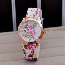 Load image into Gallery viewer, Women Girl Watch Silicone Printed Flower Causal Quartz WristWatches Store sales promotion at a loss of 99 Free Shipping au8