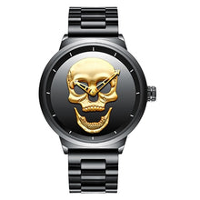 Load image into Gallery viewer, Skull Mens Quartz Watch Unique Fashion 3D Waterproof Luxury Men Steampunk Watches Stainless Steel Sports Clock Relogio Masculino