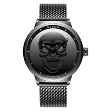 Load image into Gallery viewer, Skull Mens Quartz Watch Unique Fashion 3D Waterproof Luxury Men Steampunk Watches Stainless Steel Sports Clock Relogio Masculino