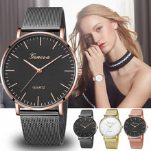 Load image into Gallery viewer, Luxury Brand Gold Mesh Belt Stainless Steel Watch Women Simple Quartz Wrist Watch Dress Watch Fashion Men Sport Gift clock Z20