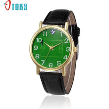 Load image into Gallery viewer, Drop Shipping Women Men Watches Soccer Ball Print Leather Wrist Watch Casual Gift 170627