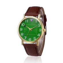 Load image into Gallery viewer, Drop Shipping Women Men Watches Soccer Ball Print Leather Wrist Watch Casual Gift 170627