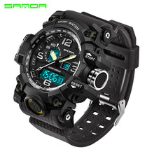Load image into Gallery viewer, SANDA 742 Sports Men's Watches G style Waterproof LED Quartz Sport Military Watch S Shock Male Clock relogios masculino 2019