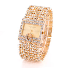 Load image into Gallery viewer, Fashion Luxury Women Round Full Rhinestone Watches Bracelet Quartz Wrist Watch Casual Relogio Feminino Saat Montre Femme Gift