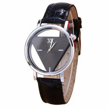 Load image into Gallery viewer, 2019 New Design Mens Womens Unique Hollowed-out Triangular Dial Black Fashion Watch Orologio reloj mujer Horloges Uhren xfcs
