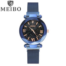 Load image into Gallery viewer, CCQ Brand Watch Luxury Fashion Casual Watches MEIBO Quartz Stainless Steel Band Magnet Buckle Starry Sky Analog Wrist Watch 20*
