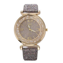 Load image into Gallery viewer, Luxury women watches leather watchband Fashion Crystal Rhinestone stainless steel quartz wristwatches ladies dress clock relogio