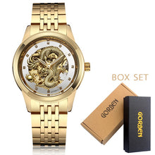 Load image into Gallery viewer, Luxury Dragon Skeleton Automatic Mechanical Watches For Men Wrist Watch Stainless Steel Strap Gold Clock Waterproof Mens relogio