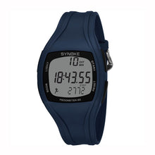 Load image into Gallery viewer, Men Sports Watch Silicone Watchband Calorie Pedometer Second Chronograph Outdoor Watches 50 Waterproof Double Time Wristwatches