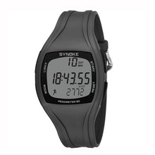 Load image into Gallery viewer, Men Sports Watch Silicone Watchband Calorie Pedometer Second Chronograph Outdoor Watches 50 Waterproof Double Time Wristwatches