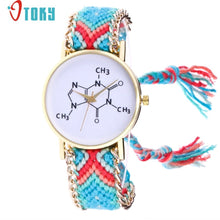 Load image into Gallery viewer, Free Shipping Chemical Formula Weaved Rope Bracelet Watch 170630