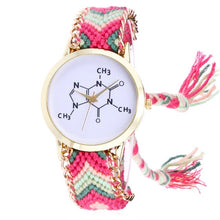 Load image into Gallery viewer, Free Shipping Chemical Formula Weaved Rope Bracelet Watch 170630