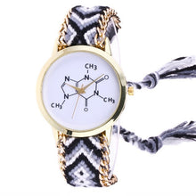 Load image into Gallery viewer, Free Shipping Chemical Formula Weaved Rope Bracelet Watch 170630