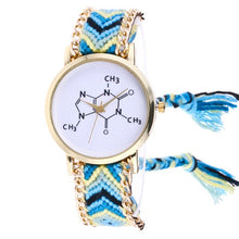 Load image into Gallery viewer, Free Shipping Chemical Formula Weaved Rope Bracelet Watch 170630