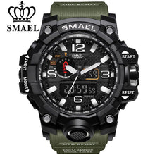 Load image into Gallery viewer, SMAEL Brand Men Sports Watches Dual Display Analog Digital LED Electronic Quartz Wristwatches Waterproof Swimming Military Watch