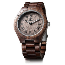 Load image into Gallery viewer, LeeEv Ev1001 Natural Handmade Zebra Sandal Wooden Watches For Men Luxury Watch MIYOTA Quartz Retro Antique Sandalwood Relogio
