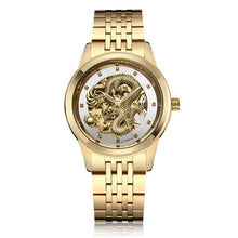 Load image into Gallery viewer, Luxury Automatic Mechanical Wrist Watch Men Chinese Dragon Design Skeleton Gold Silver Male Clock Self-winding Relogio Masculino
